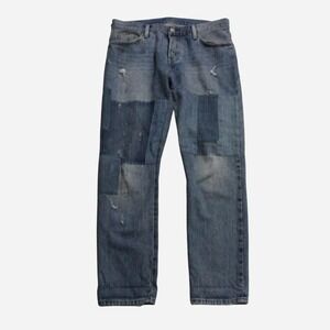 Mens Y2K Style Levis 501 Skater Straight Leg Mid-rise Fly Button Jeans